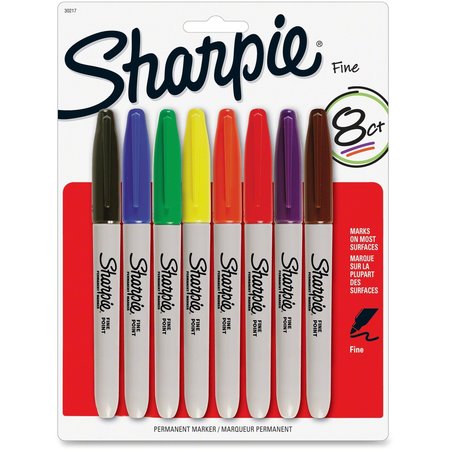 DYMO M Sharpie Fine 8 Clr Set Carded 30217PP